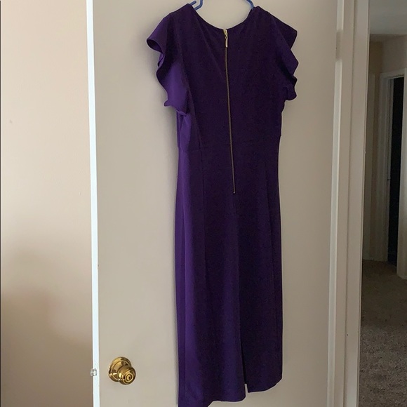 liz claiborne flutter sleeve sheath dress